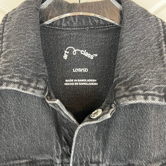 Art Class : Boy's Distressed Black Denim Jacket - Picture 6 of 7